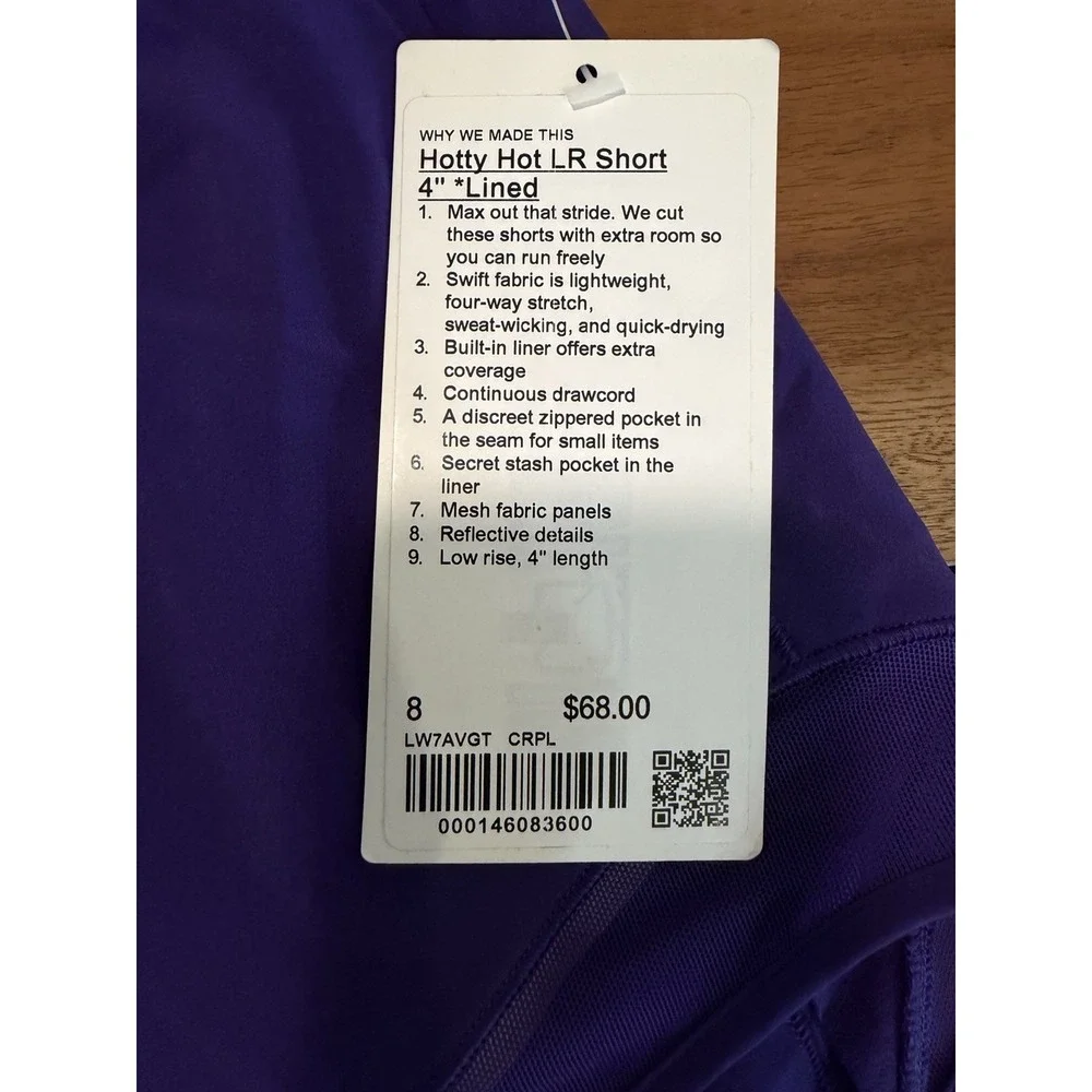 NEW Women Lululemon Hotty Hot LR Low-Rise Lined Short 4
